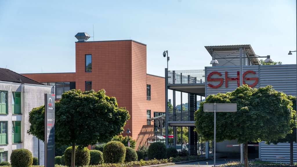 Die Zufahrt zum Haupteingang der SHG Kliniken Völklingen.