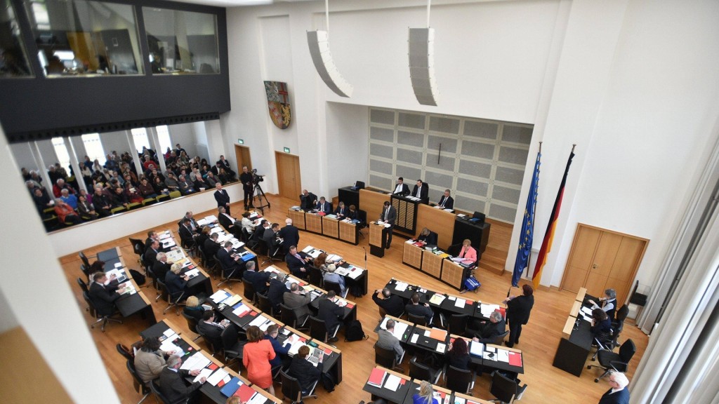 Foto: Plenarsaal im Landtag des Saarlandes