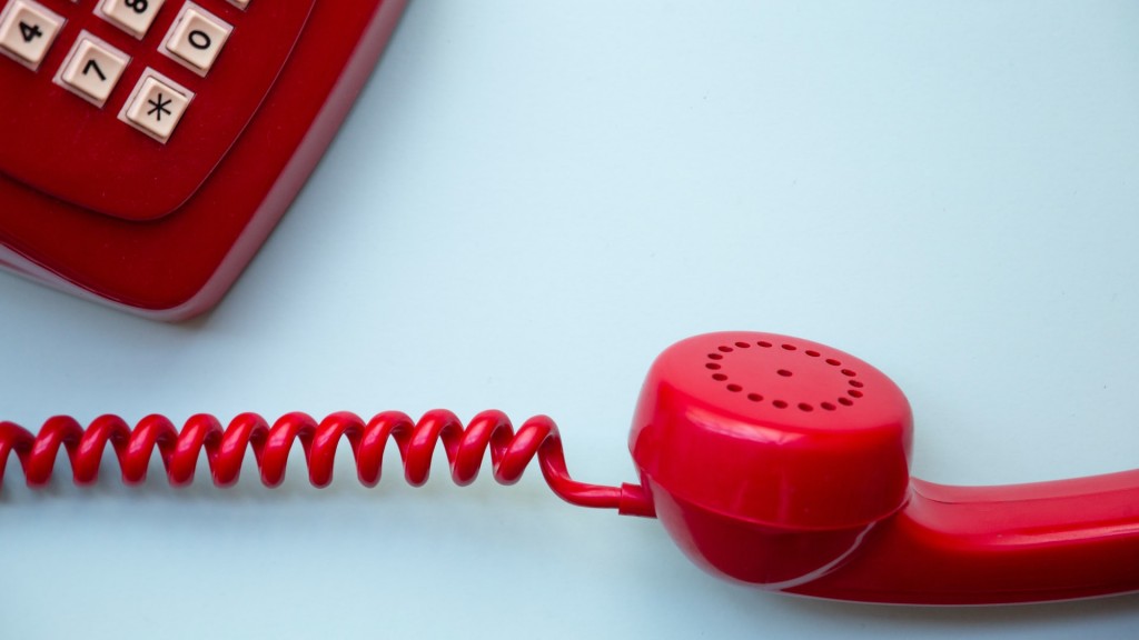 Ein rotes Telefon