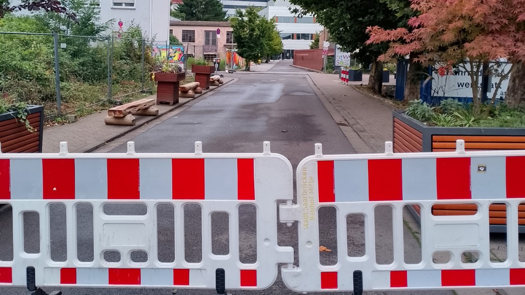 Sommerstraße in Alt-Saarbrücken an der HTW