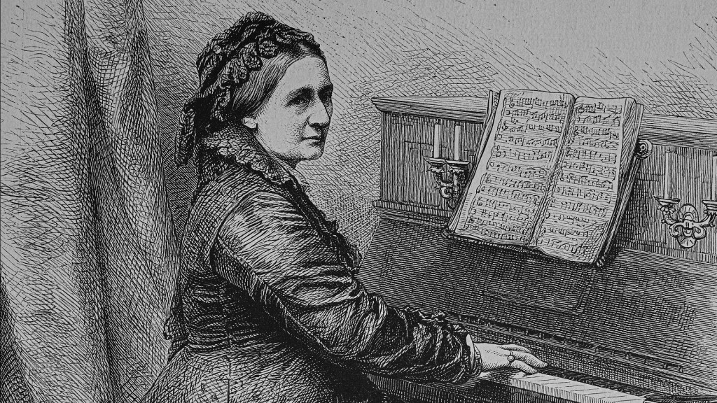 Clara Josephine Schumann, Pianistin und Komponistin, Holzschnitt ca. 1880