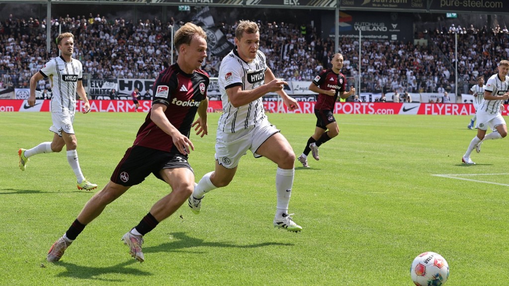 Foto: SV Elversberg gegen den 1. FC Nürnberg.