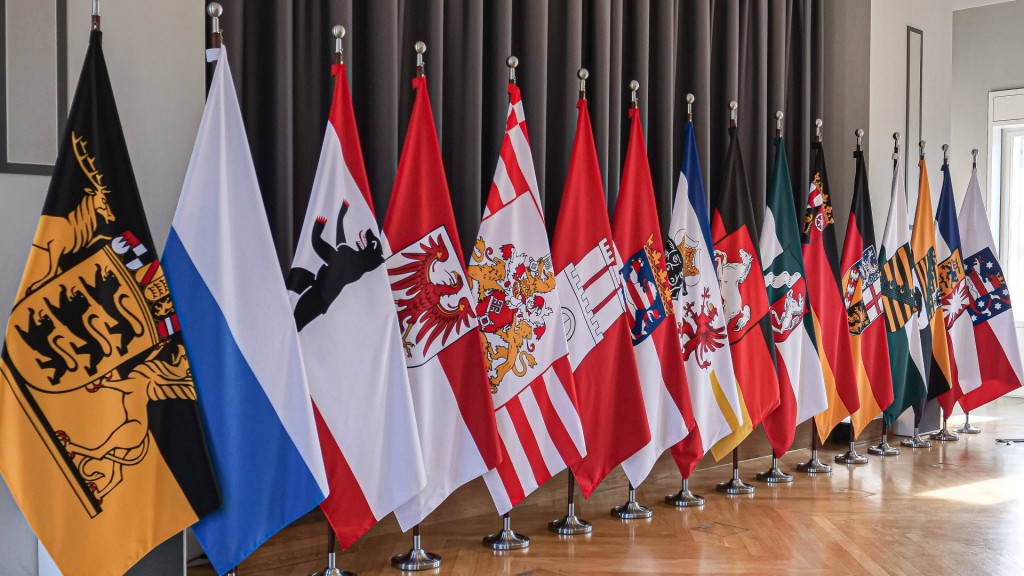 Die aufgereihten Flaagen der Bundesländer