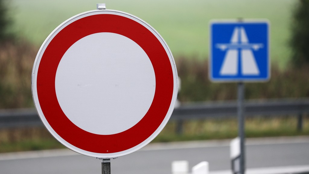 Sperrung auf der Autobahn