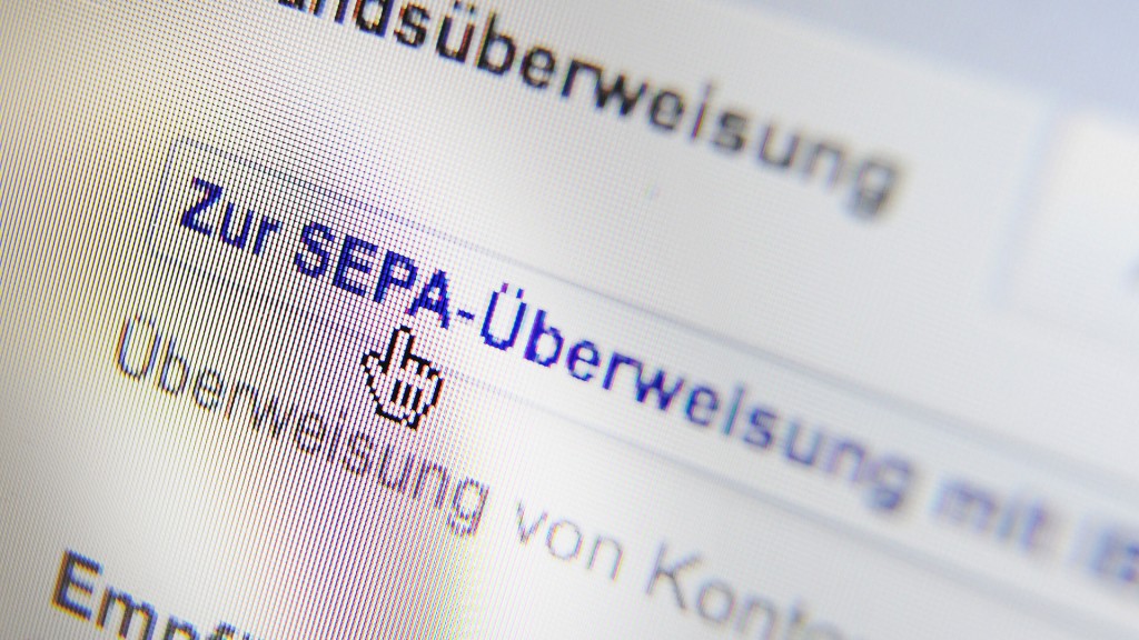 PC Bildschirm SEPA-Überweisung