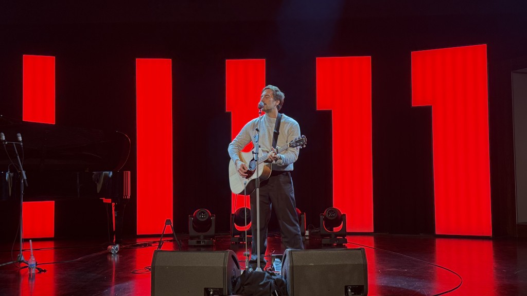Max Giesinger beim Soundcheck vor dem SR 1 Unplugged
