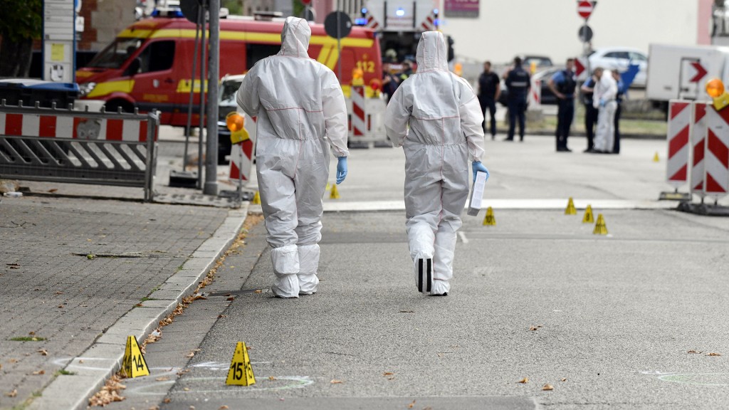Tatort nach dem Tötungsdelikt an einem Polizisten in Völklingen, August 2025