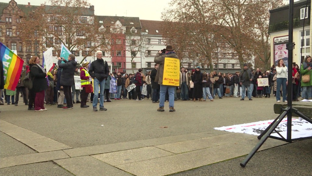 Streik gegen Wehrdienst in Saarbrücken