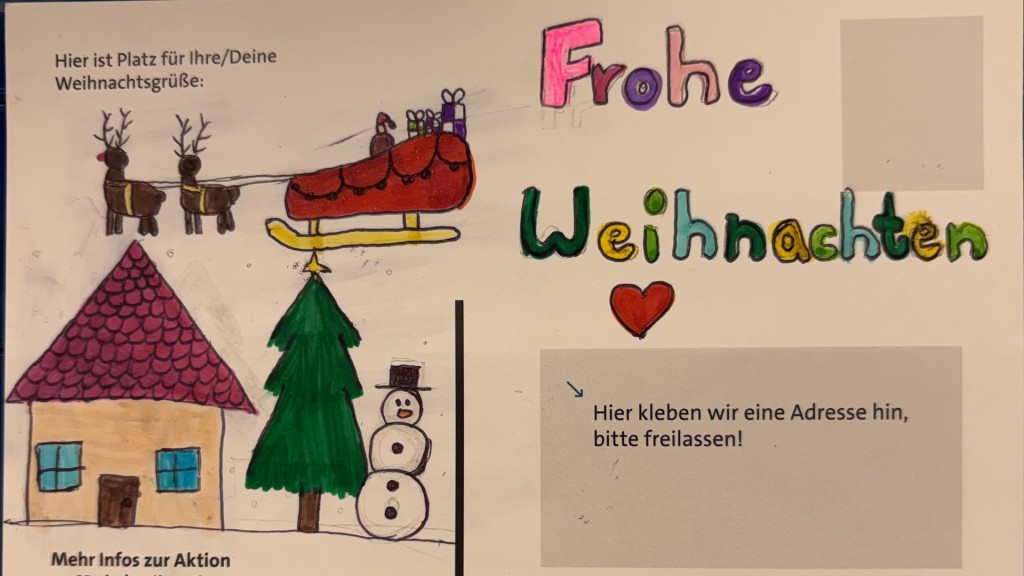 Karten mit Weihnachtsgrüßen und Wünschen 