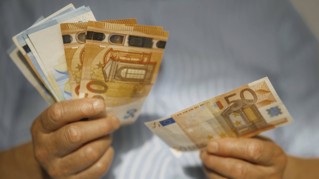 Eine Person hält Euroscheine in der Hand