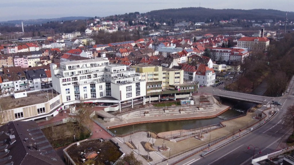 Die Stadt Neunkirchen aus der Vogelperspektive