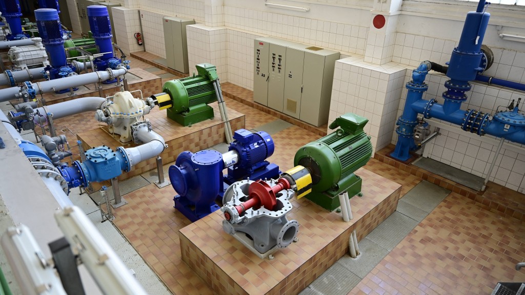 Maschinenhalle in einem Wasserwerk