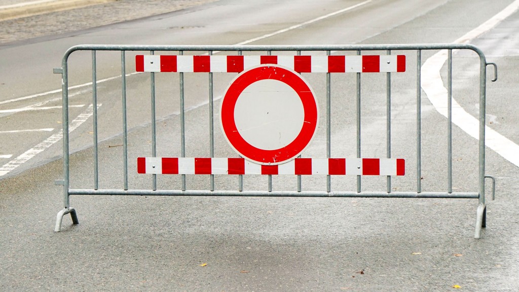 Foto: Straßensperrung