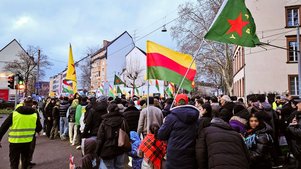Demonstration von Kurden in Saarbrücken zu Lage in Syrien