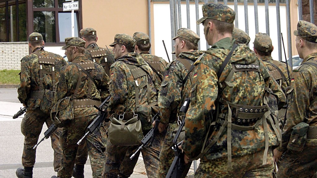 Regimentsübung mit Soldaten