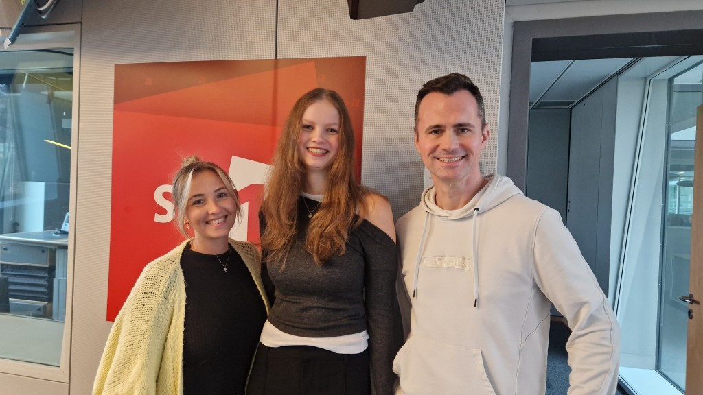 Sina bei FMaren Dinkela und Frank falkenauer im SR 1 Studio