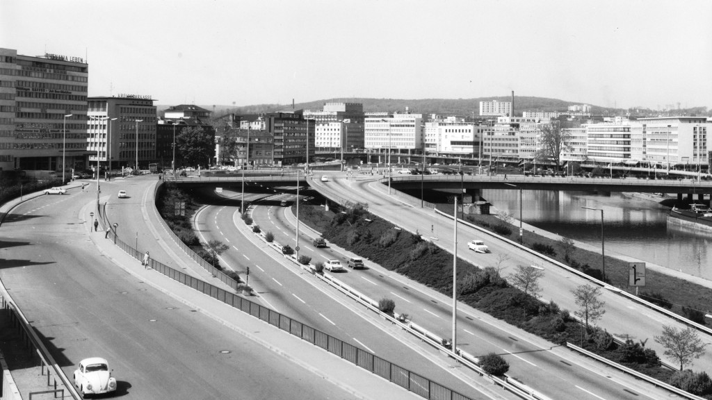 Stadtautobahn in den 60er Jahren
