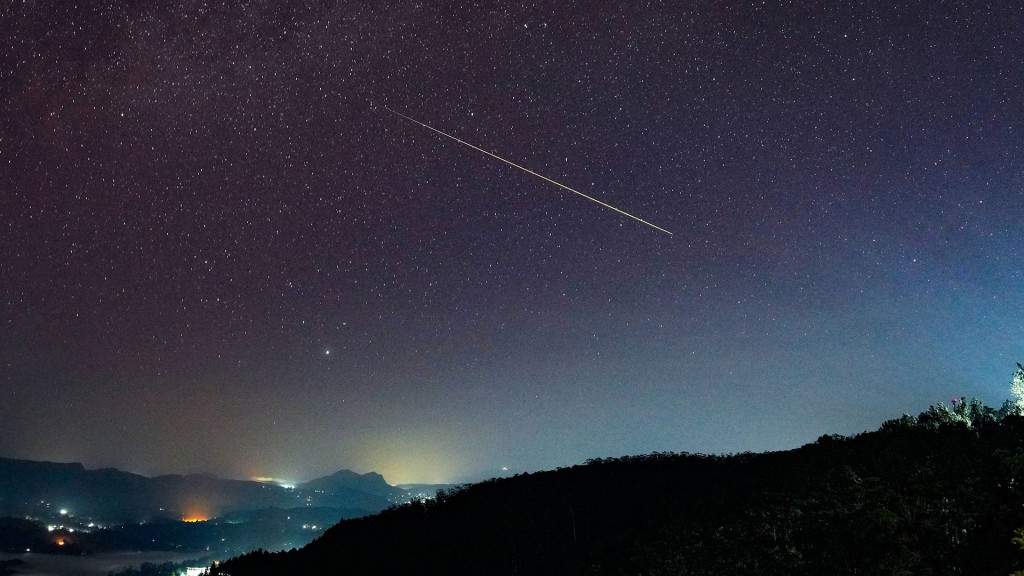 Ein Meteorit am Nachthimmel