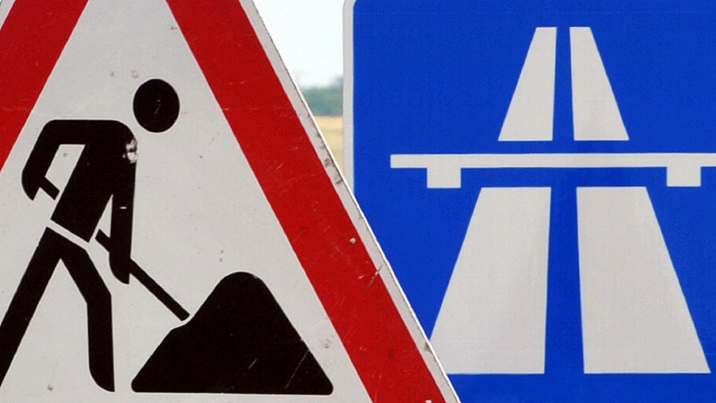 Symbolbild: Baustelle auf einer Autobahn