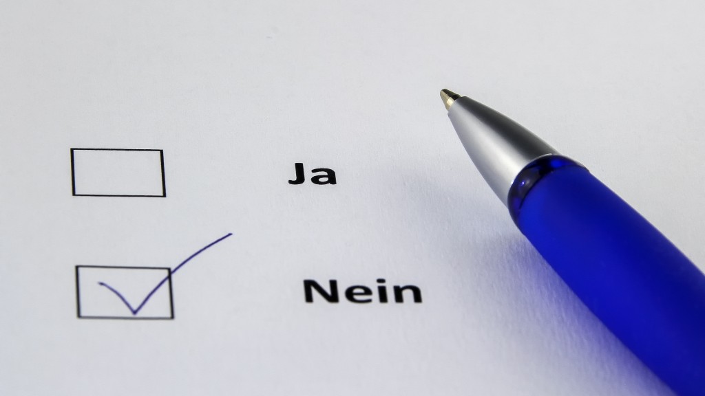 'Nein' angekreuzt