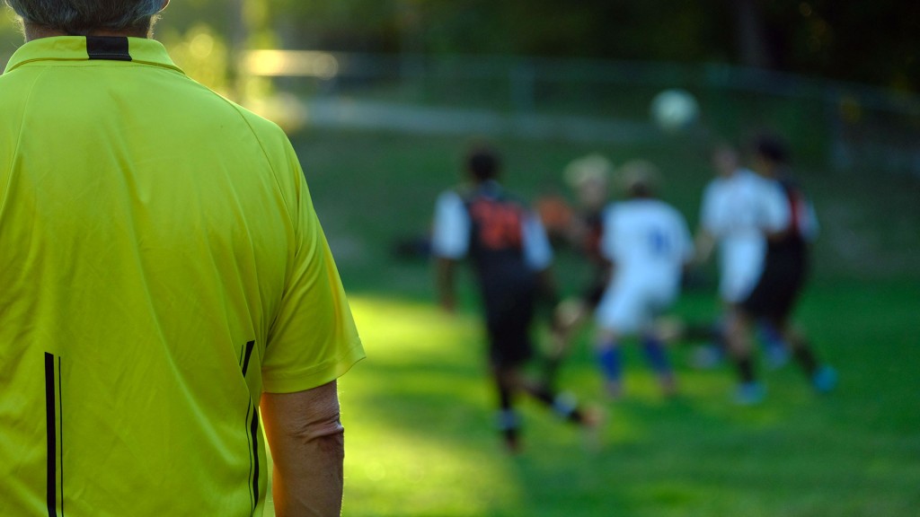 Schiedsrichter auf dem Fußballplatz