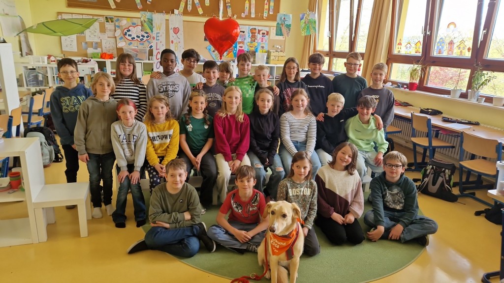 Kinder der Klasse 4.1 und 4.2 der Grundschule Kleinblittersdorf