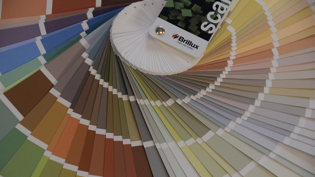 Eine aufgefächerte Farbpalette