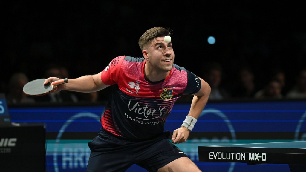 FCS TT-Spieler Darko Jorgić in der Saarbrücker Saarlandhalle.