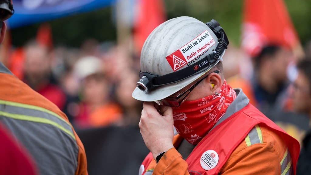 Foto: Ein Stahlarbeiter 