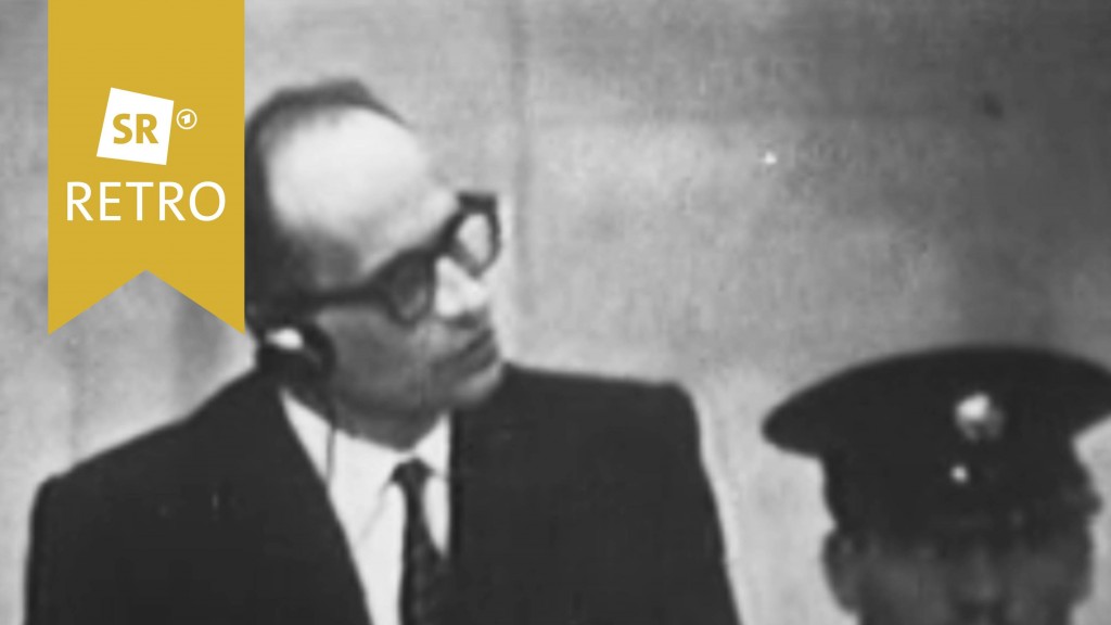 Adolf Eichmann im Gerichtssaal