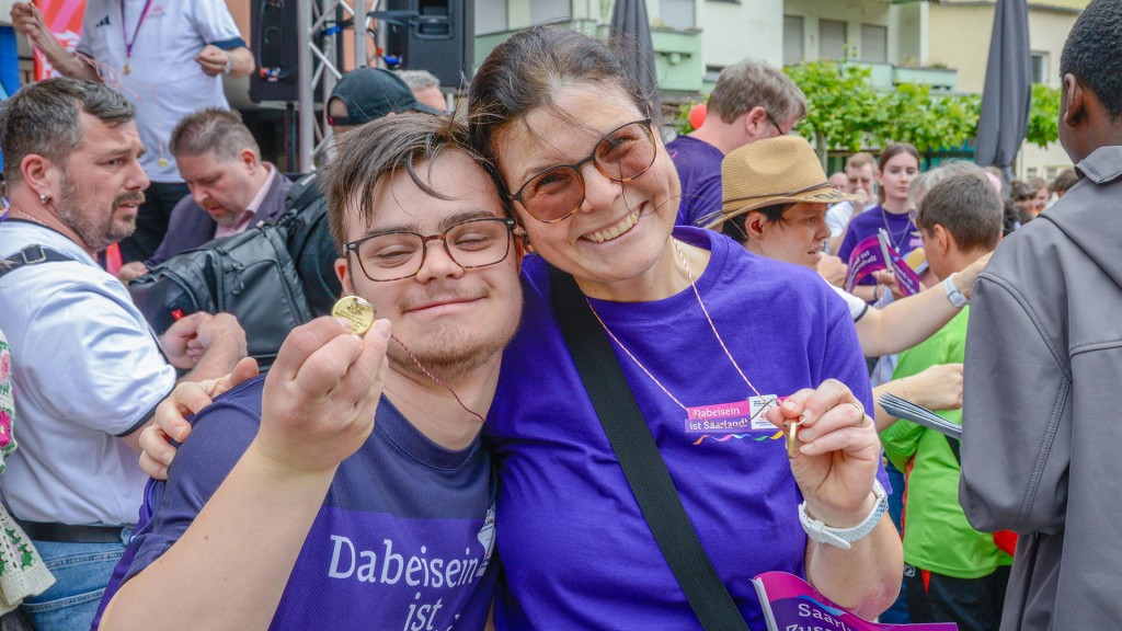 Special Olympics im Saarland (im Bild: Yannis Prost und Anja Prost)