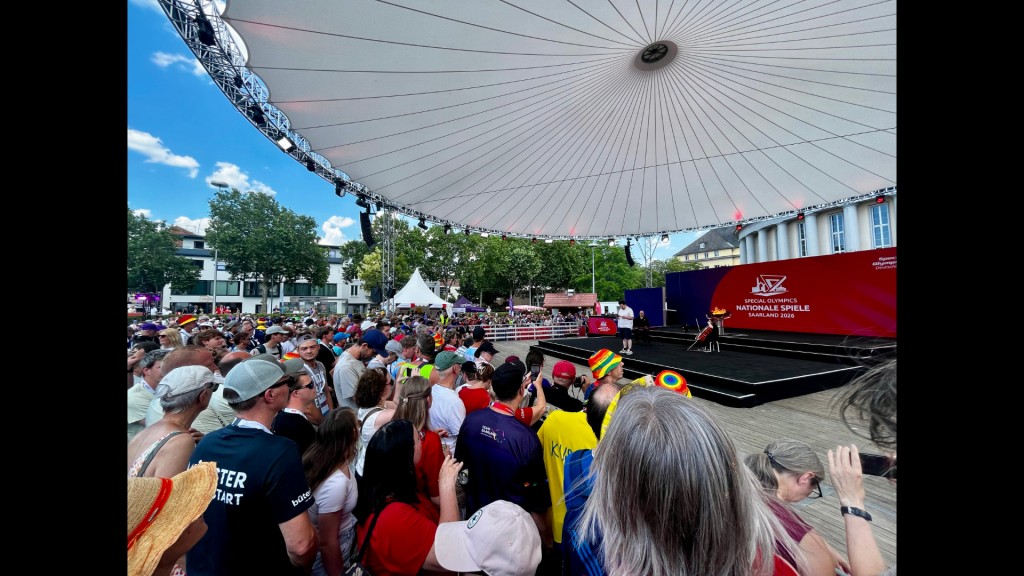 Feierlichkeiten nach den Special Olympics