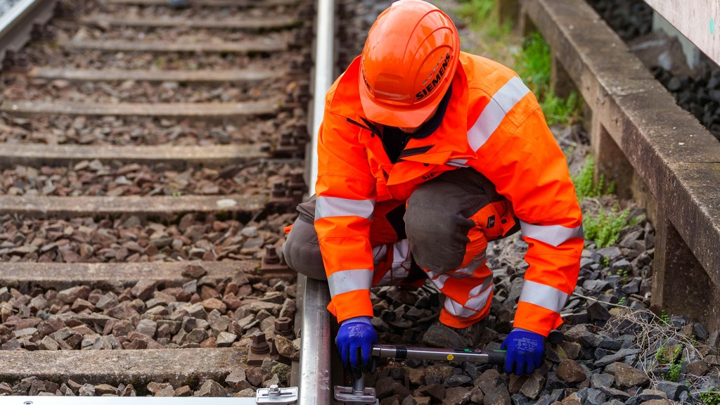 Baustelle zur Sanierung einer Bahn-Strecke