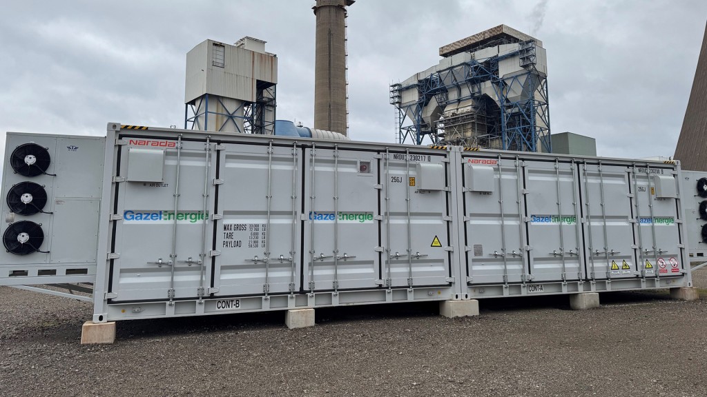 Die Batteriespeicher von Gazelenergie auf der Plattform Emile Huchet in Carling bei Saint Avold