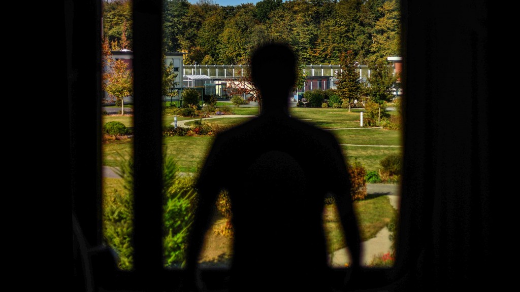 Symbolbild: Schatten einer Person am Fenster