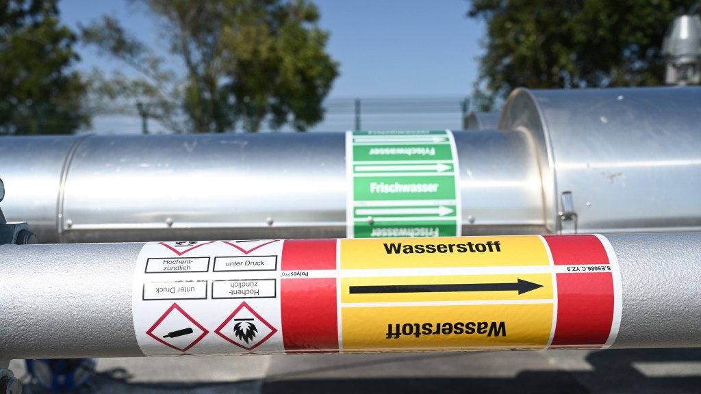 Ein Rohr mit der Aufschrift «Wasserstoff»