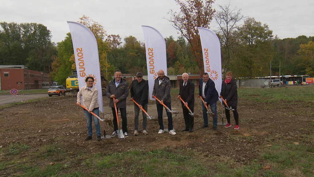 Foto: Spatenstich für den neuen Batteriegroßspeicher von Enovos in Großrosseln-Karlsbrunn