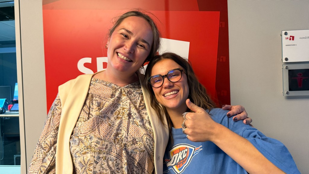 Tiffany Aris im Studio zu Besuch bei SR 1