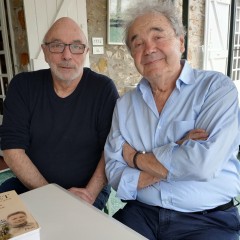 Pierre Perret (r) mit Chansonexperte Alain Poulanges